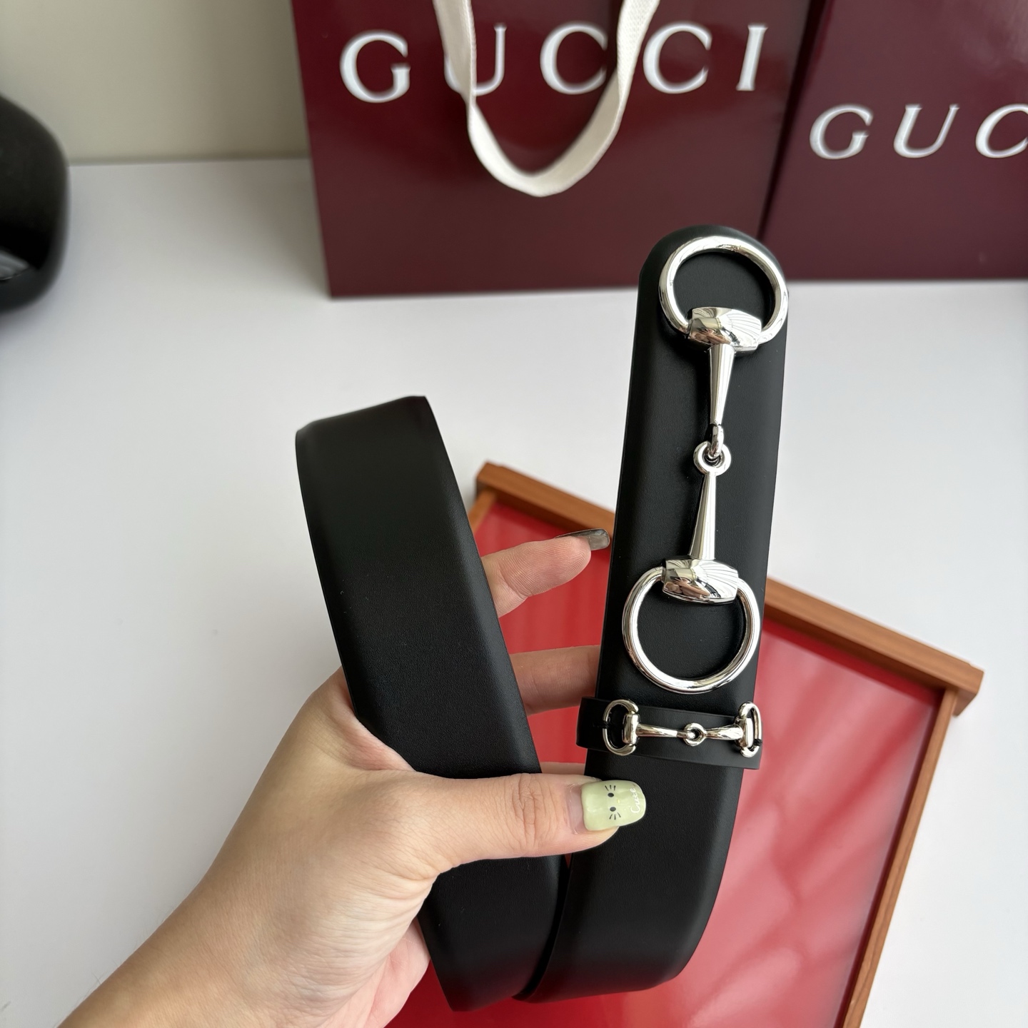 Gucci 经典原单品质，平纹树膏沙底，时尚腰封，精工制作，细节看图，实物拍摄，高端奢华，宽度4.0cm