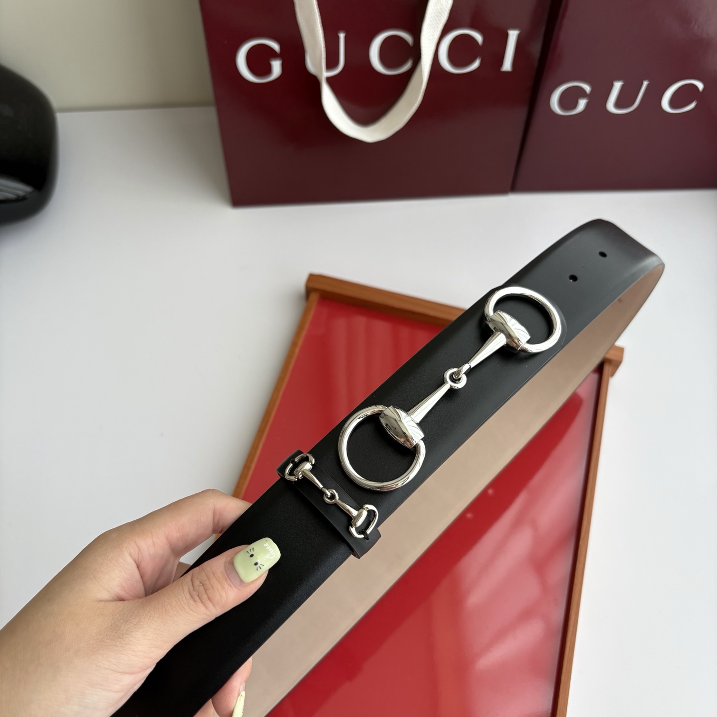 Gucci 经典原单品质，平纹树膏沙底，时尚腰封，精工制作，细节看图，实物拍摄，高端奢华，宽度4.0cm