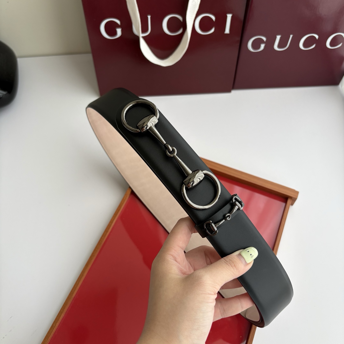 Gucci 经典原单品质，平纹树膏沙底，时尚腰封，精工制作，细节看图，实物拍摄，高端奢华，宽度4.0cm