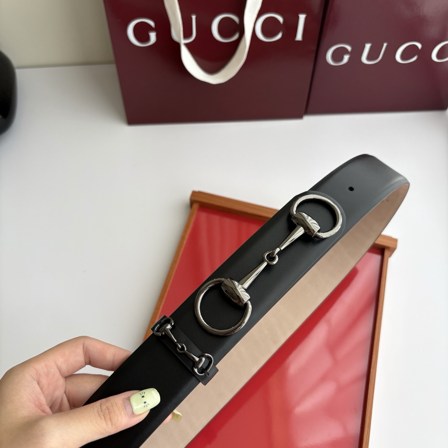 Gucci 经典原单品质，平纹树膏沙底，时尚腰封，精工制作，细节看图，实物拍摄，高端奢华，宽度4.0cm