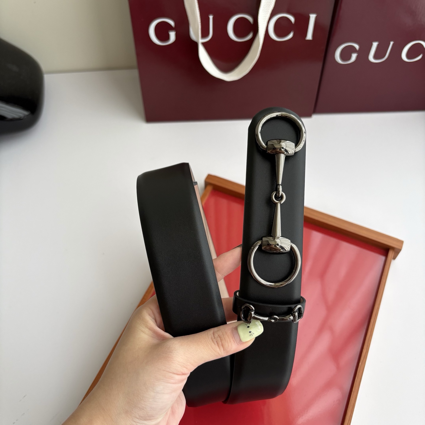 Gucci 经典原单品质，平纹树膏沙底，时尚腰封，精工制作，细节看图，实物拍摄，高端奢华，宽度4.0cm