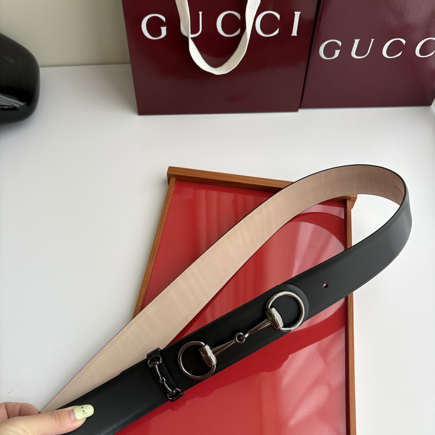 Gucci 经典原单品质，平纹树膏沙底，时尚腰封，精工制作，细节看图，实物拍摄，高端奢华，宽度4.0cm
