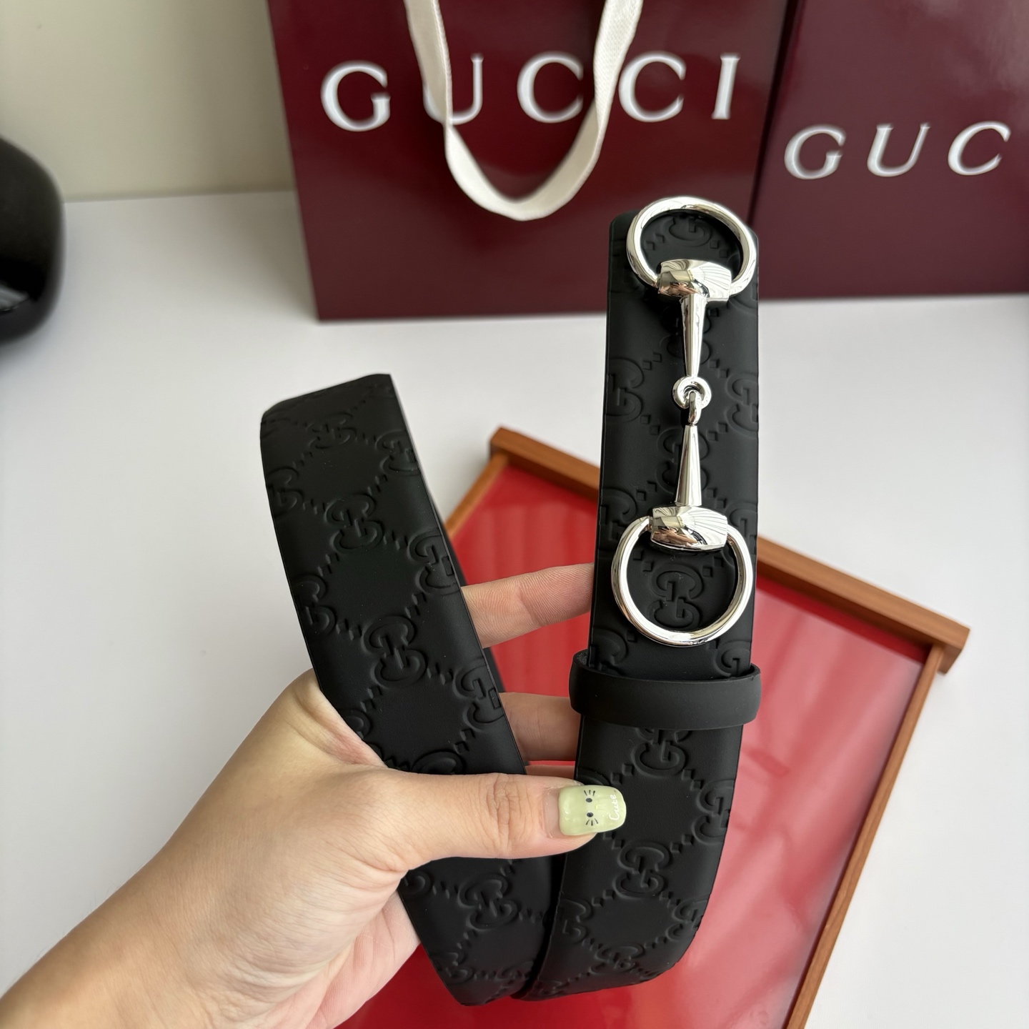Gucci 经典原单品质，压花面搭配原版皮底，时尚腰封，精工制作，细节看图，实物拍摄，高端奢华，宽度4.0cm