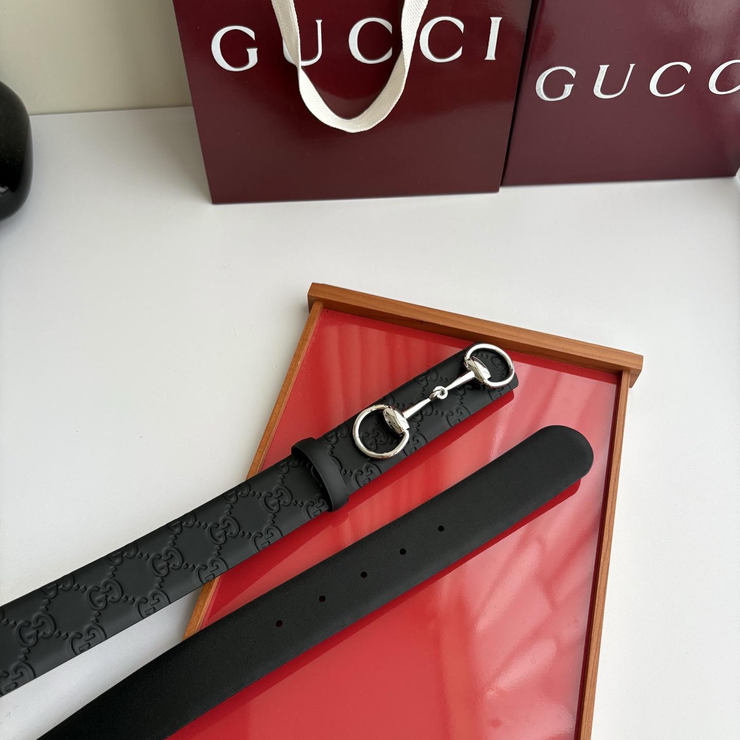 Gucci 经典原单品质，压花面搭配原版皮底，时尚腰封，精工制作，细节看图，实物拍摄，高端奢华，宽度4.0cm