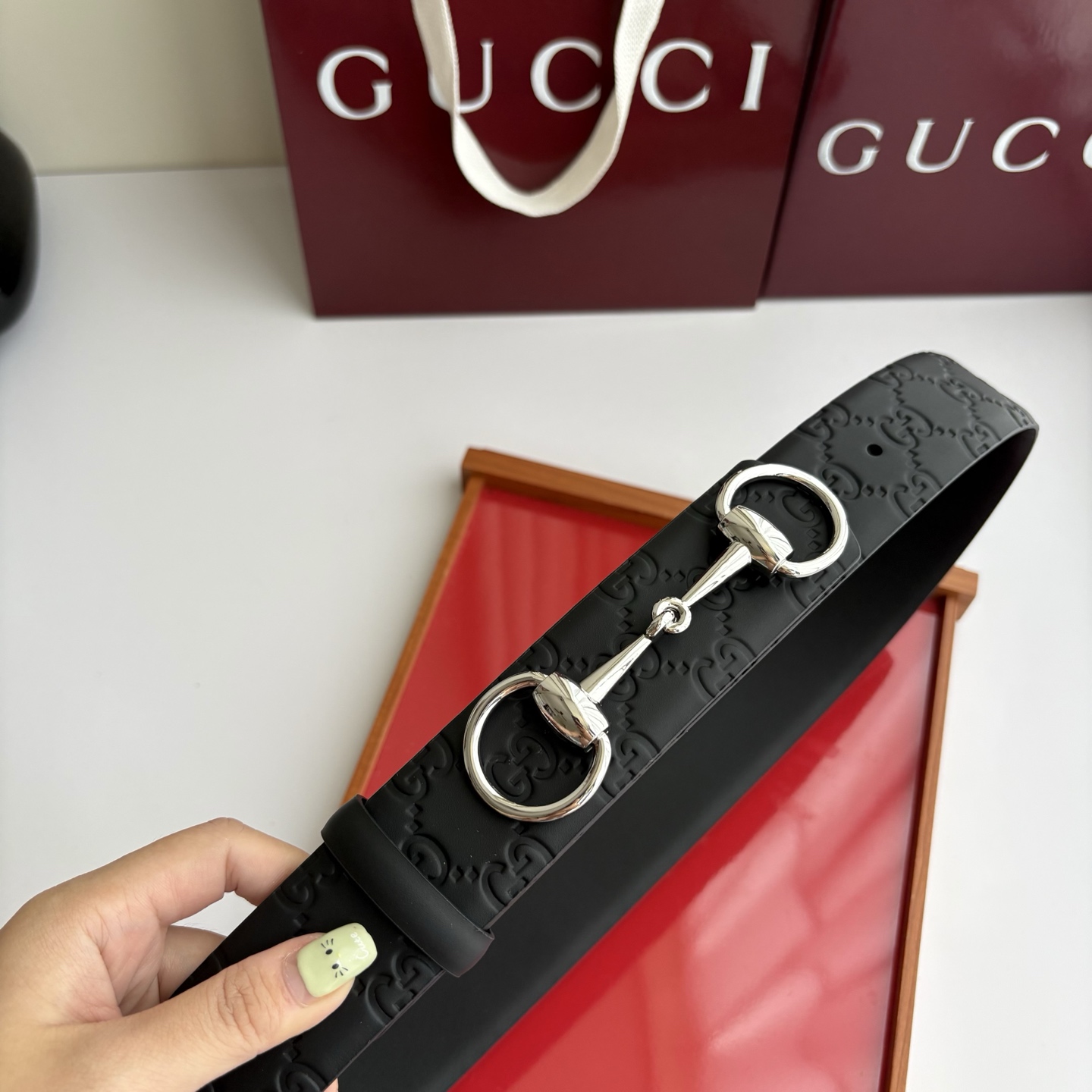 Gucci 经典原单品质，压花面搭配原版皮底，时尚腰封，精工制作，细节看图，实物拍摄，高端奢华，宽度4.0cm