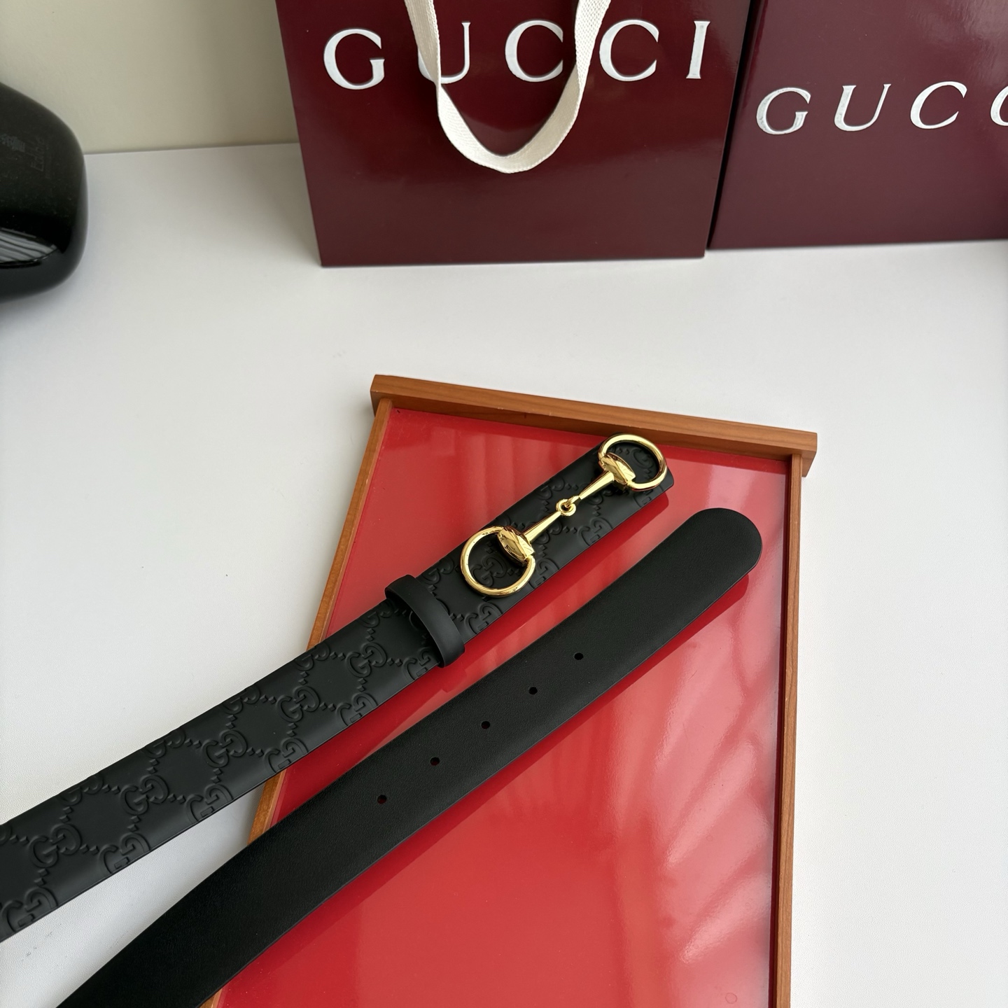 Gucci 经典原单品质，压花面搭配原版皮底，时尚腰封，精工制作，细节看图，实物拍摄，高端奢华，宽度4.0cm