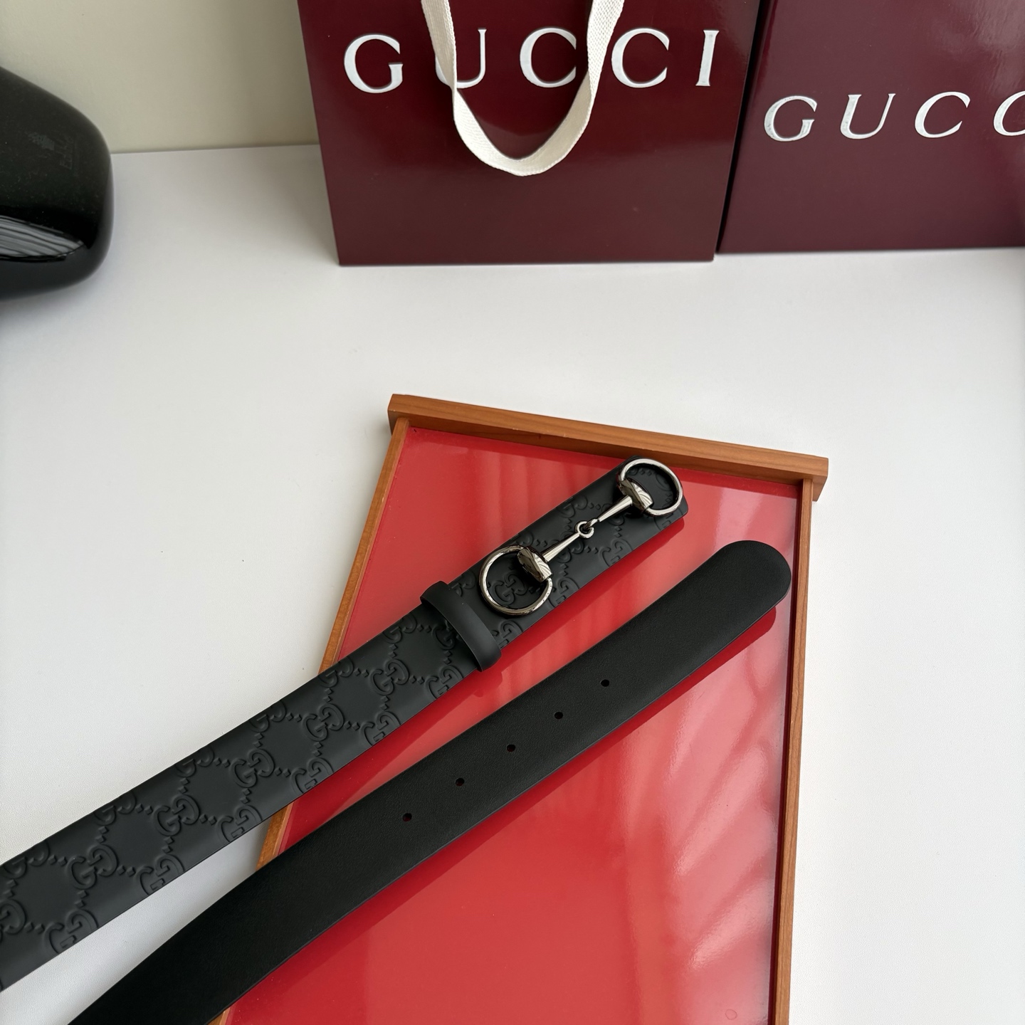 Gucci 经典原单品质，压花面搭配原版皮底，时尚腰封，精工制作，细节看图，实物拍摄，高端奢华，宽度4.0cm
