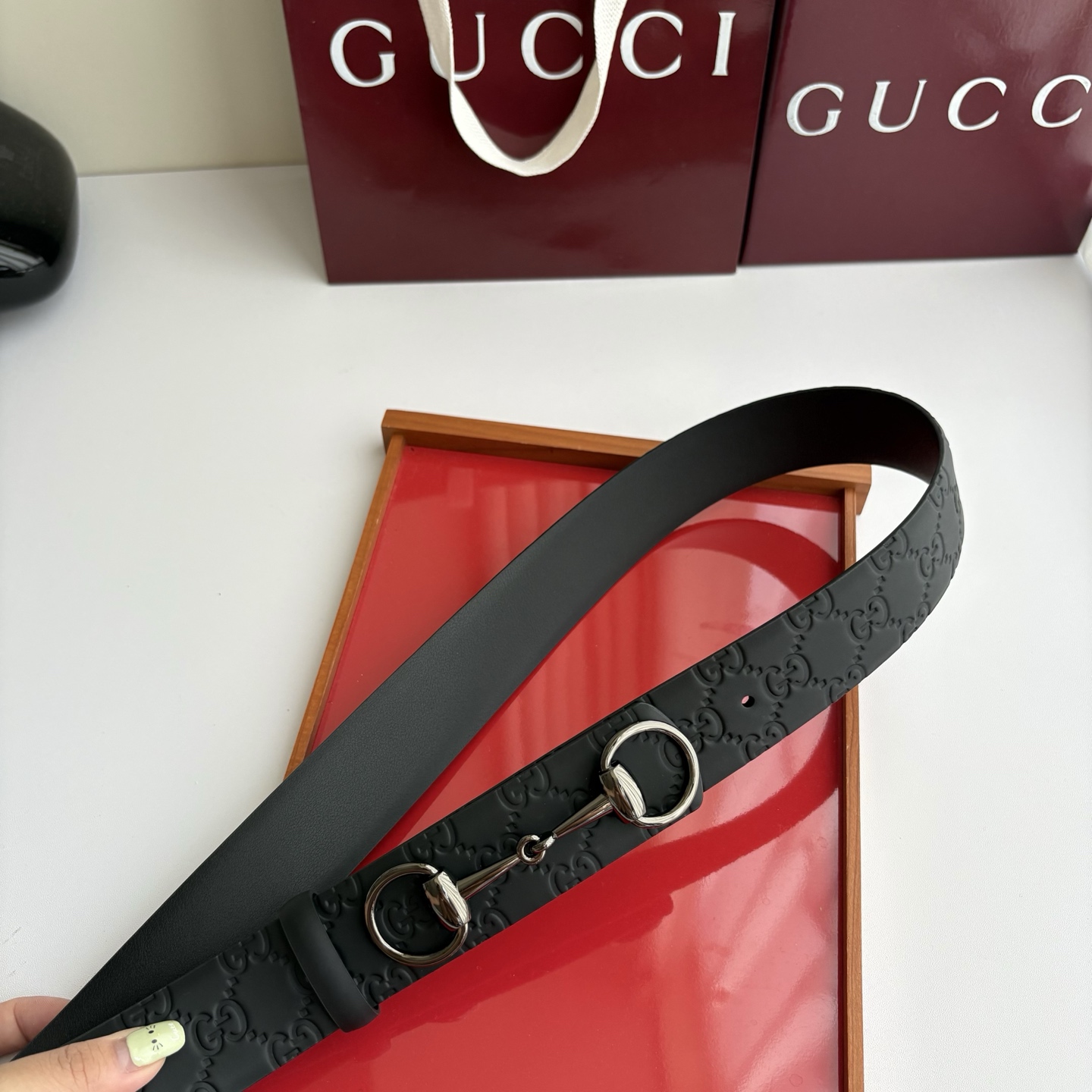 Gucci 经典原单品质，压花面搭配原版皮底，时尚腰封，精工制作，细节看图，实物拍摄，高端奢华，宽度4.0cm