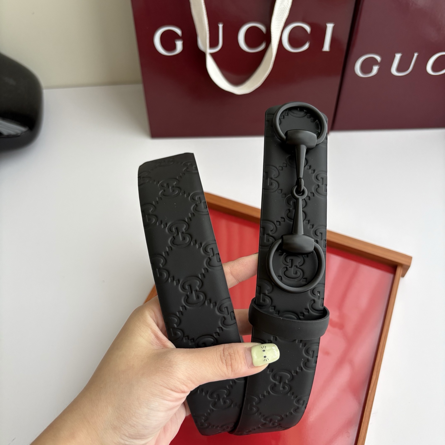 Gucci 经典原单品质，压花面搭配原版皮底，时尚腰封，精工制作，细节看图，实物拍摄，高端奢华，宽度4.0cm