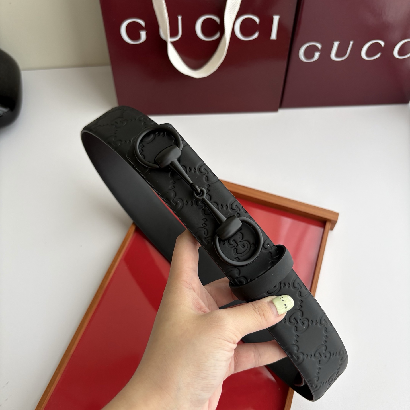 Gucci 经典原单品质，压花面搭配原版皮底，时尚腰封，精工制作，细节看图，实物拍摄，高端奢华，宽度4.0cm