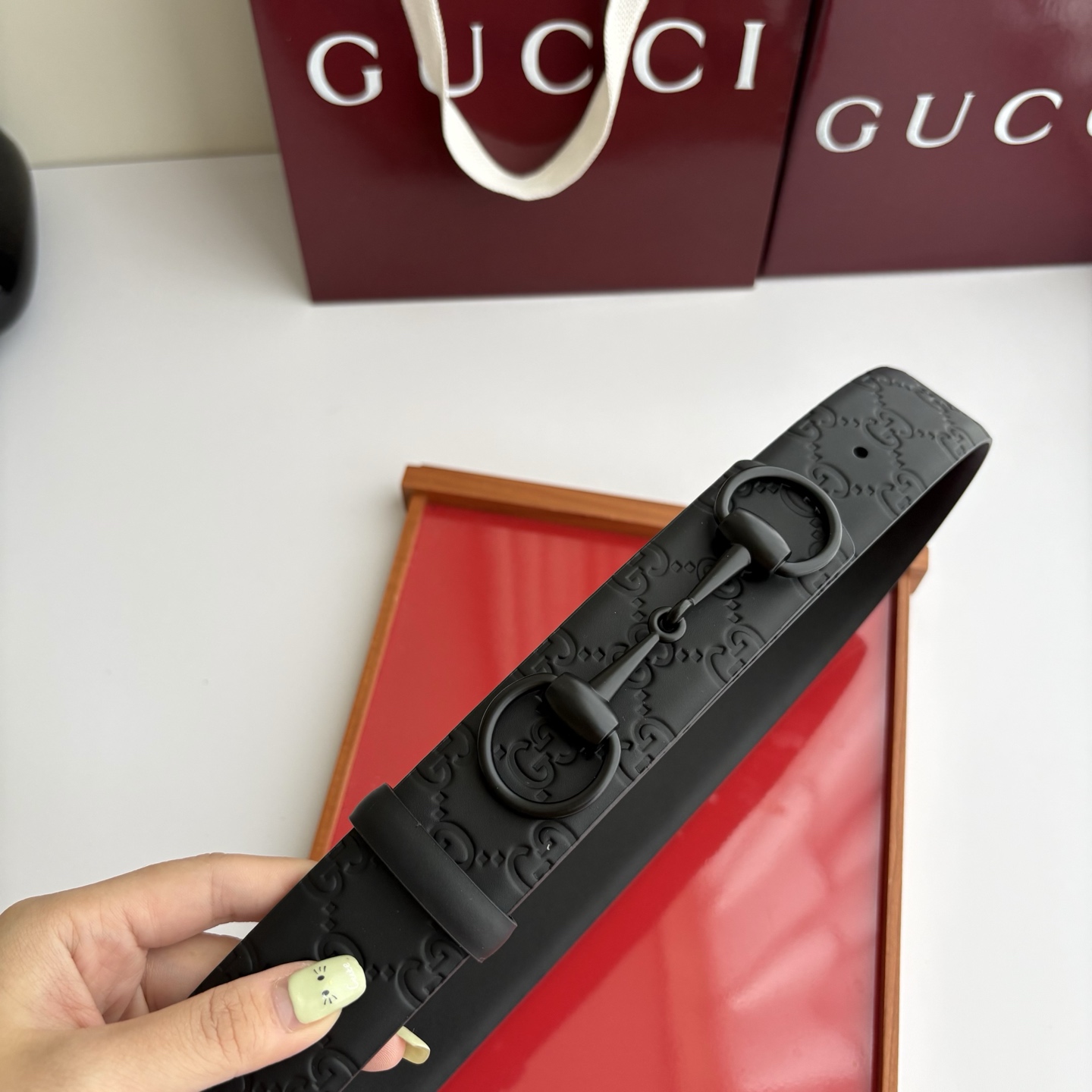 Gucci 经典原单品质，压花面搭配原版皮底，时尚腰封，精工制作，细节看图，实物拍摄，高端奢华，宽度4.0cm