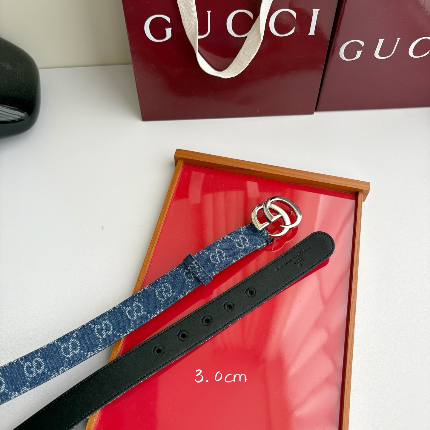 Gucci 经典原单品质，牛仔织布面搭配原版平纹底，精品铜扣，精工制作，细节看图，实物拍摄，高端奢华，宽度3.0cm