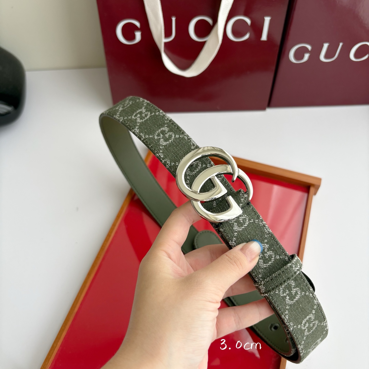 Gucci 经典原单品质，牛仔织布面搭配原版平纹底，精品铜扣，精工制作，细节看图，实物拍摄，高端奢华，宽度3.0cm