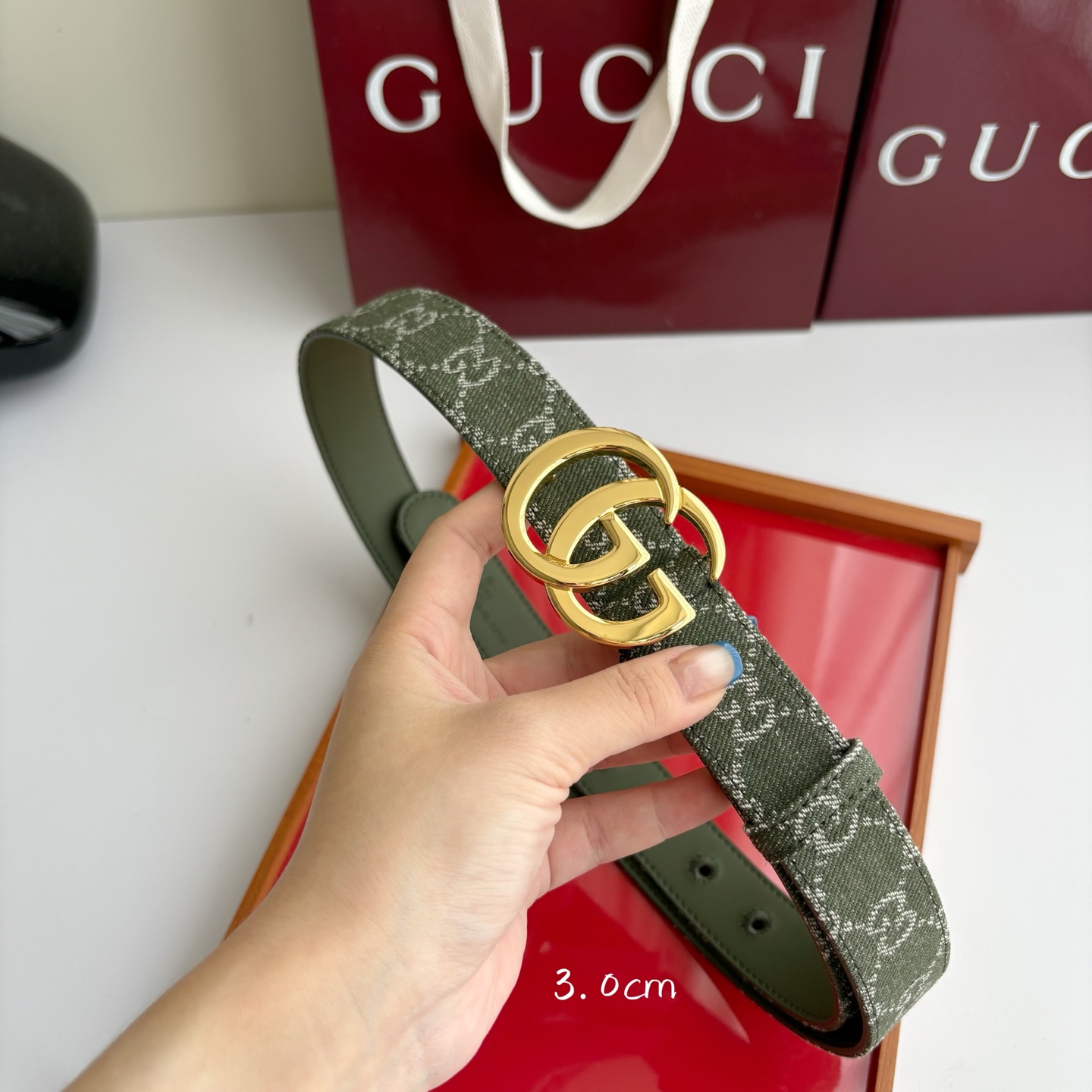 Gucci 经典原单品质，牛仔织布面搭配原版平纹底，精品铜扣，精工制作，细节看图，实物拍摄，高端奢华，宽度3.0cm