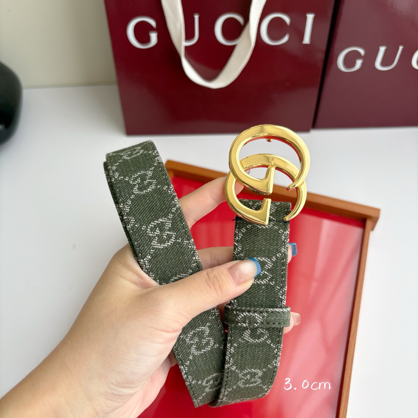 Gucci 经典原单品质，牛仔织布面搭配原版平纹底，精品铜扣，精工制作，细节看图，实物拍摄，高端奢华，宽度3.0cm