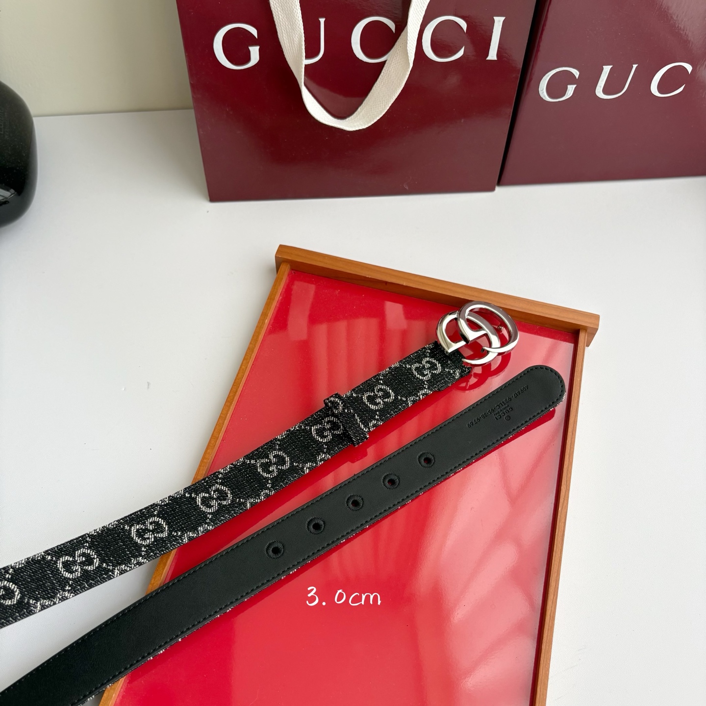 Gucci 经典原单品质，牛仔织布面搭配原版平纹底，精品铜扣，精工制作，细节看图，实物拍摄，高端奢华，宽度3.0cm