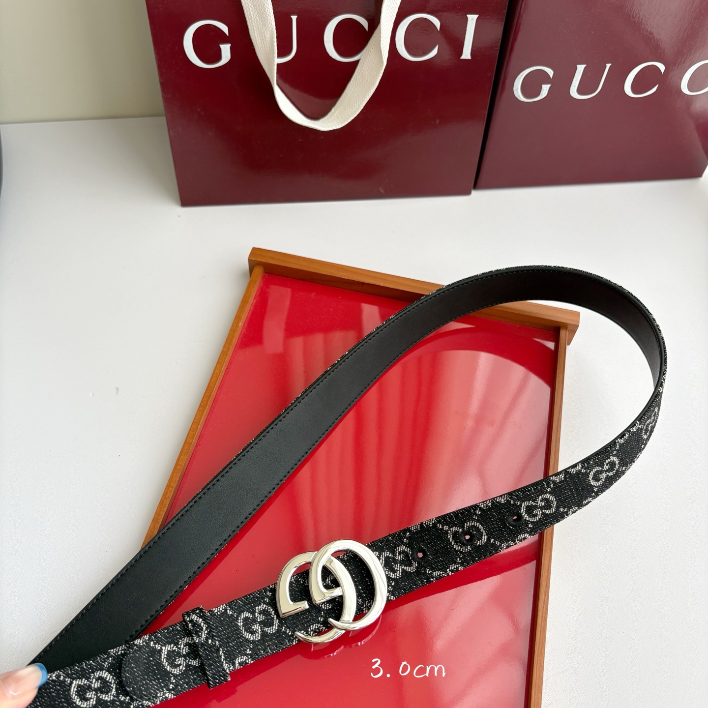 Gucci 经典原单品质，牛仔织布面搭配原版平纹底，精品铜扣，精工制作，细节看图，实物拍摄，高端奢华，宽度3.0cm