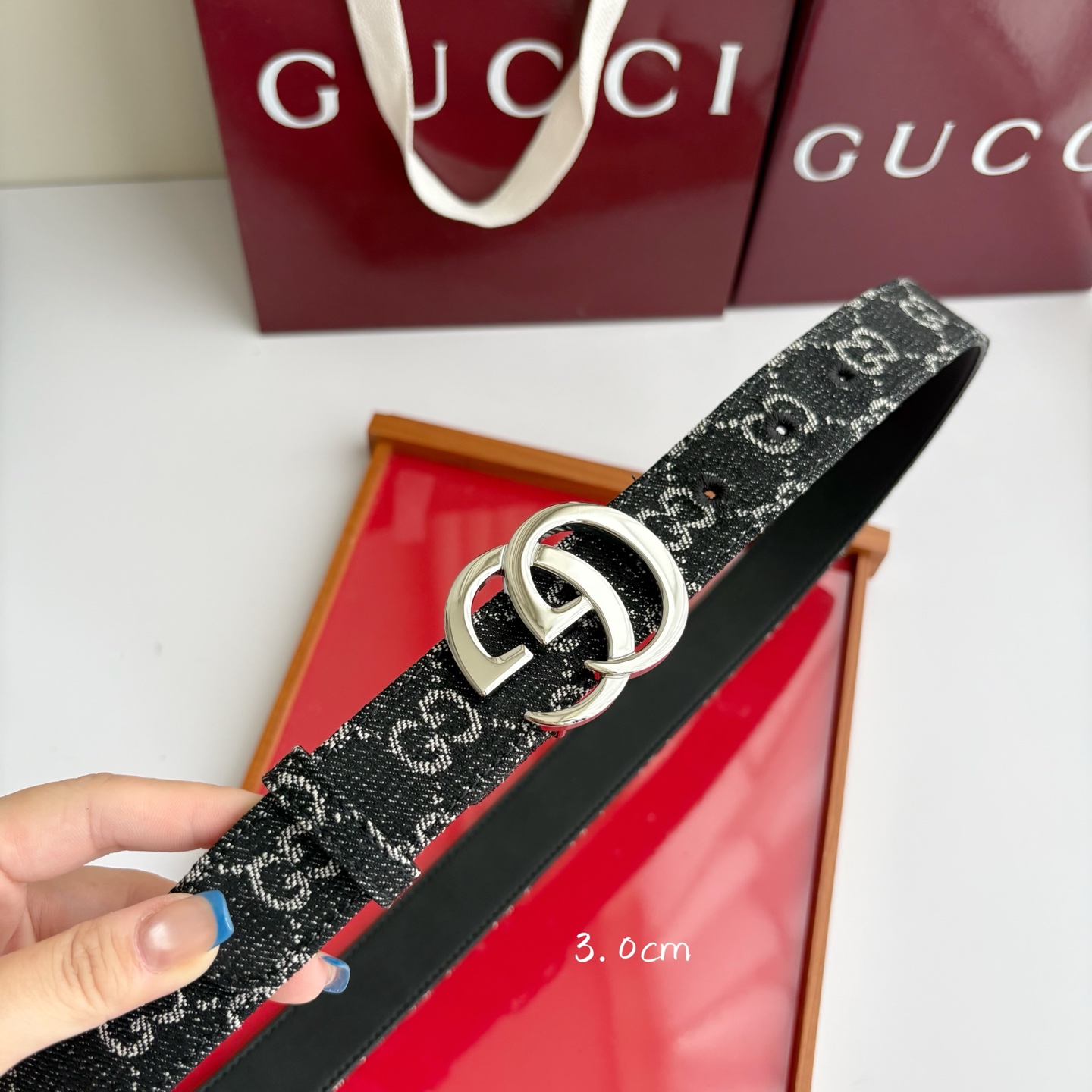 Gucci 经典原单品质，牛仔织布面搭配原版平纹底，精品铜扣，精工制作，细节看图，实物拍摄，高端奢华，宽度3.0cm