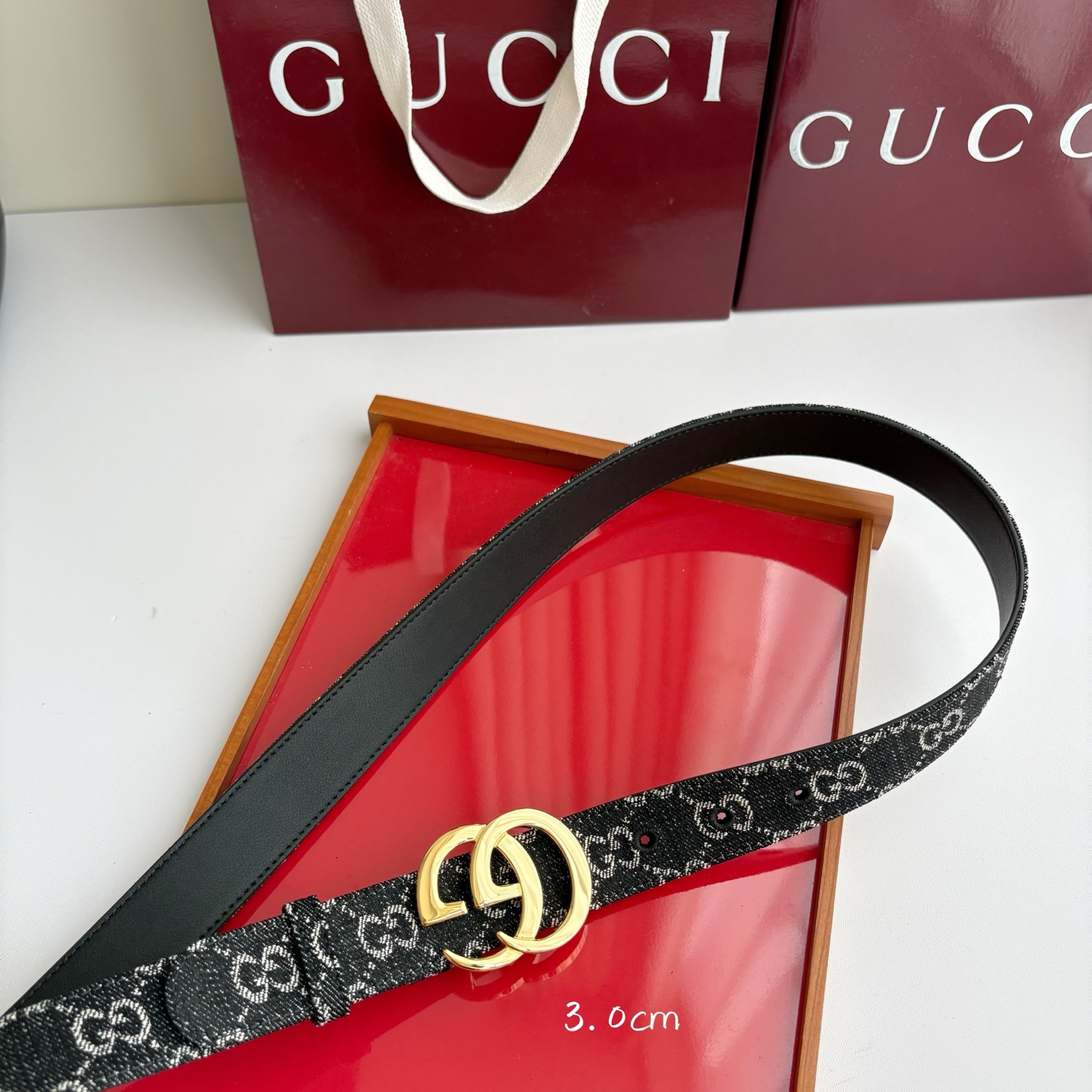 Gucci 经典原单品质，牛仔织布面搭配原版平纹底，精品铜扣，精工制作，细节看图，实物拍摄，高端奢华，宽度3.0cm