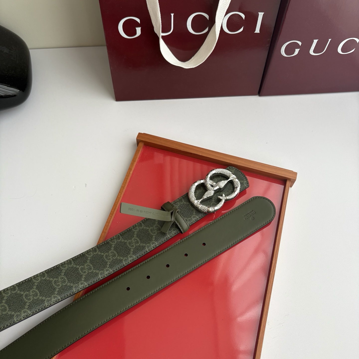 Gucci 经典原单品质，印花面配原版平纹底，纯钢挂扣，精工制作，细节看图，实物拍摄，高端奢华，宽度4.0cm