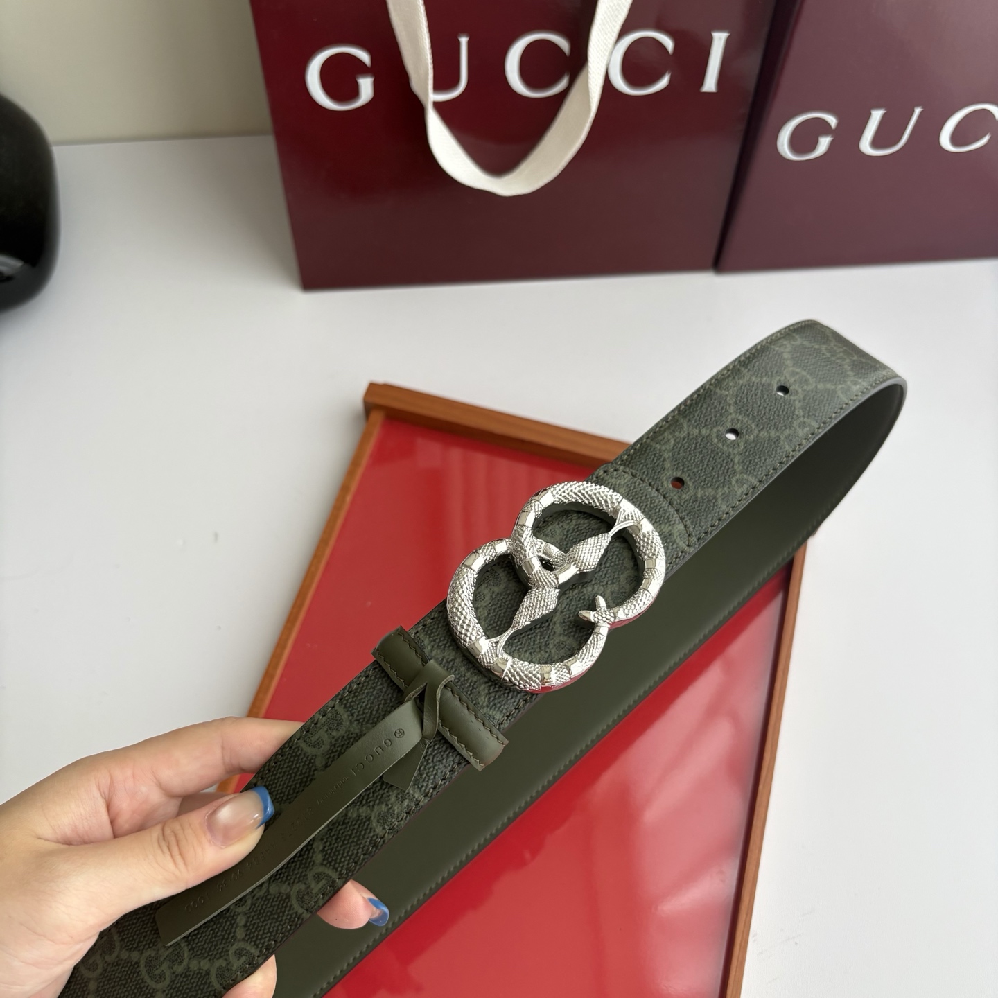 Gucci 经典原单品质，印花面配原版平纹底，纯钢挂扣，精工制作，细节看图，实物拍摄，高端奢华，宽度4.0cm