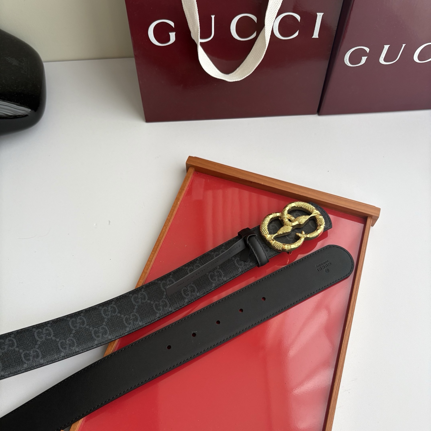 Gucci 经典原单品质，印花面配原版平纹底，纯钢挂扣，精工制作，细节看图，实物拍摄，高端奢华，宽度4.0cm