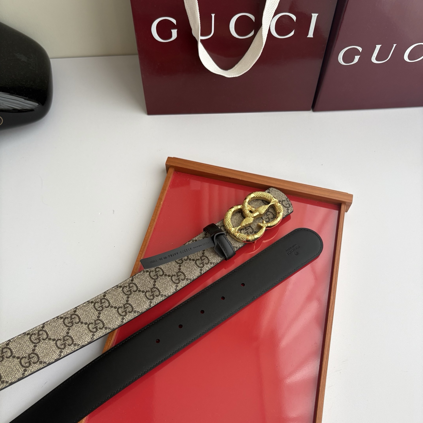 Gucci 经典原单品质，印花面配原版平纹底，纯钢挂扣，精工制作，细节看图，实物拍摄，高端奢华，宽度4.0cm