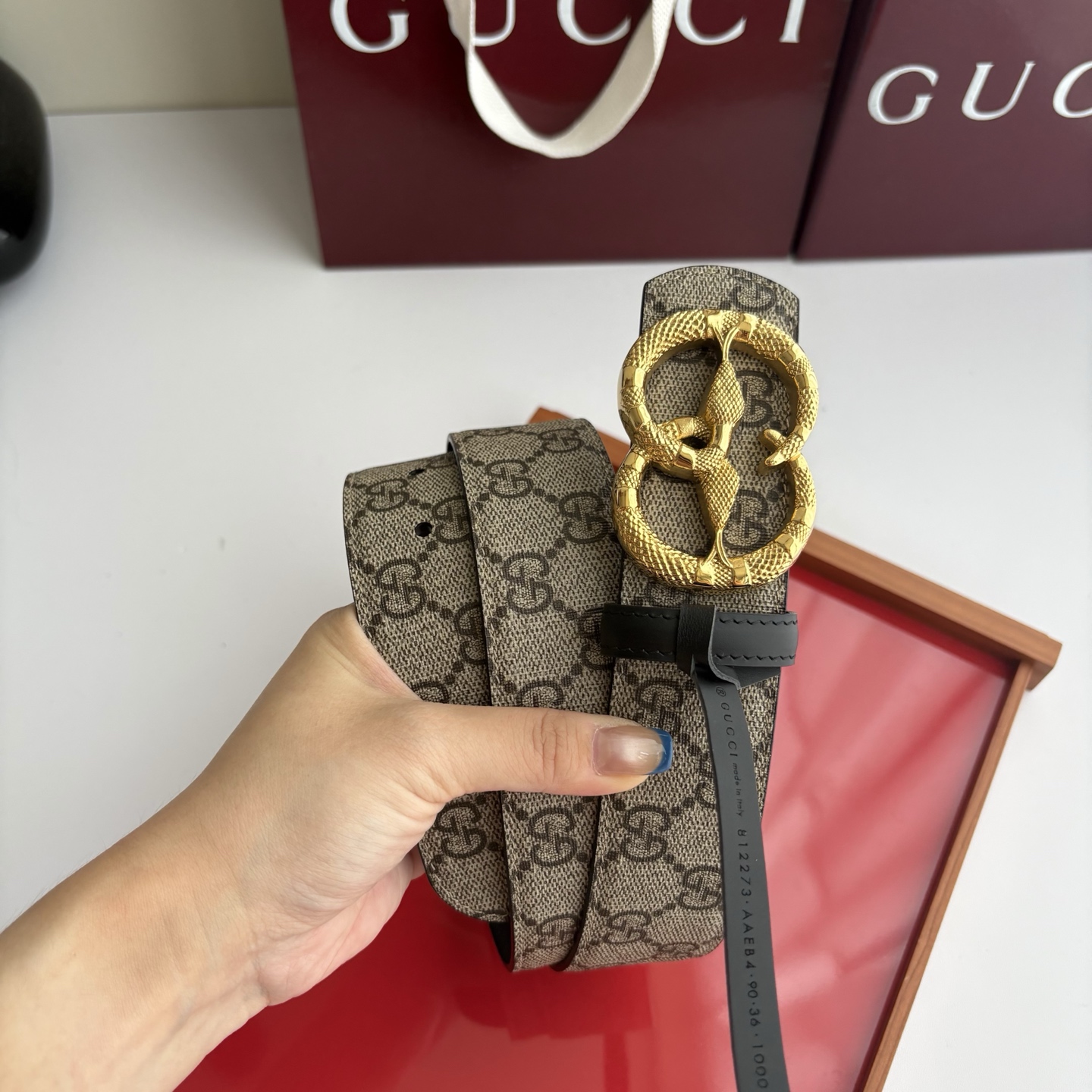 Gucci 经典原单品质，印花面配原版平纹底，纯钢挂扣，精工制作，细节看图，实物拍摄，高端奢华，宽度4.0cm