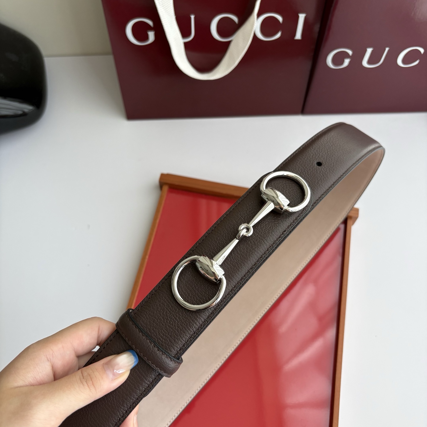 Gucci 经典原单品质，咖色山羊纹搭配原版沙底，时尚腰封，精工制作，细节看图，实物拍摄，高端奢华，宽度4.0cm
