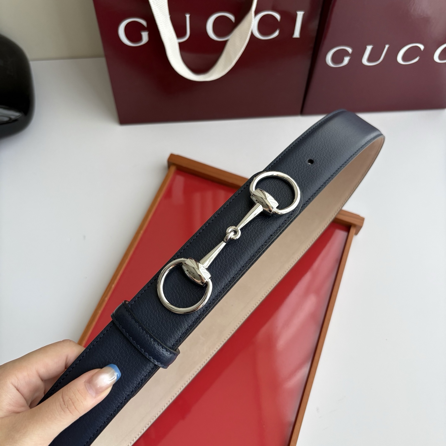 Gucci 经典原单品质，蓝色山羊纹搭配原版沙底，时尚腰封，精工制作，细节看图，实物拍摄，高端奢华，宽度4.0cm