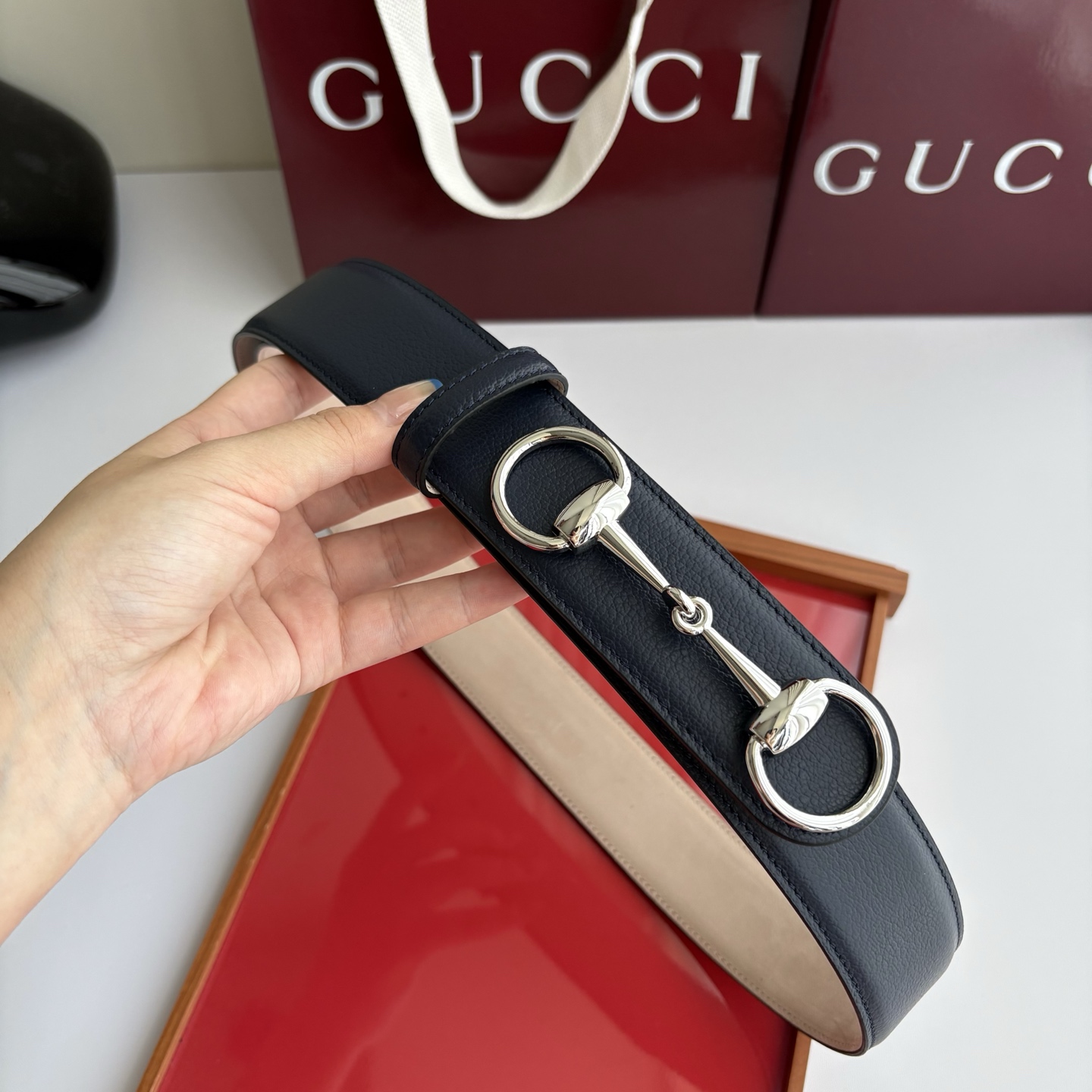 Gucci 经典原单品质，蓝色山羊纹搭配原版沙底，时尚腰封，精工制作，细节看图，实物拍摄，高端奢华，宽度4.0cm