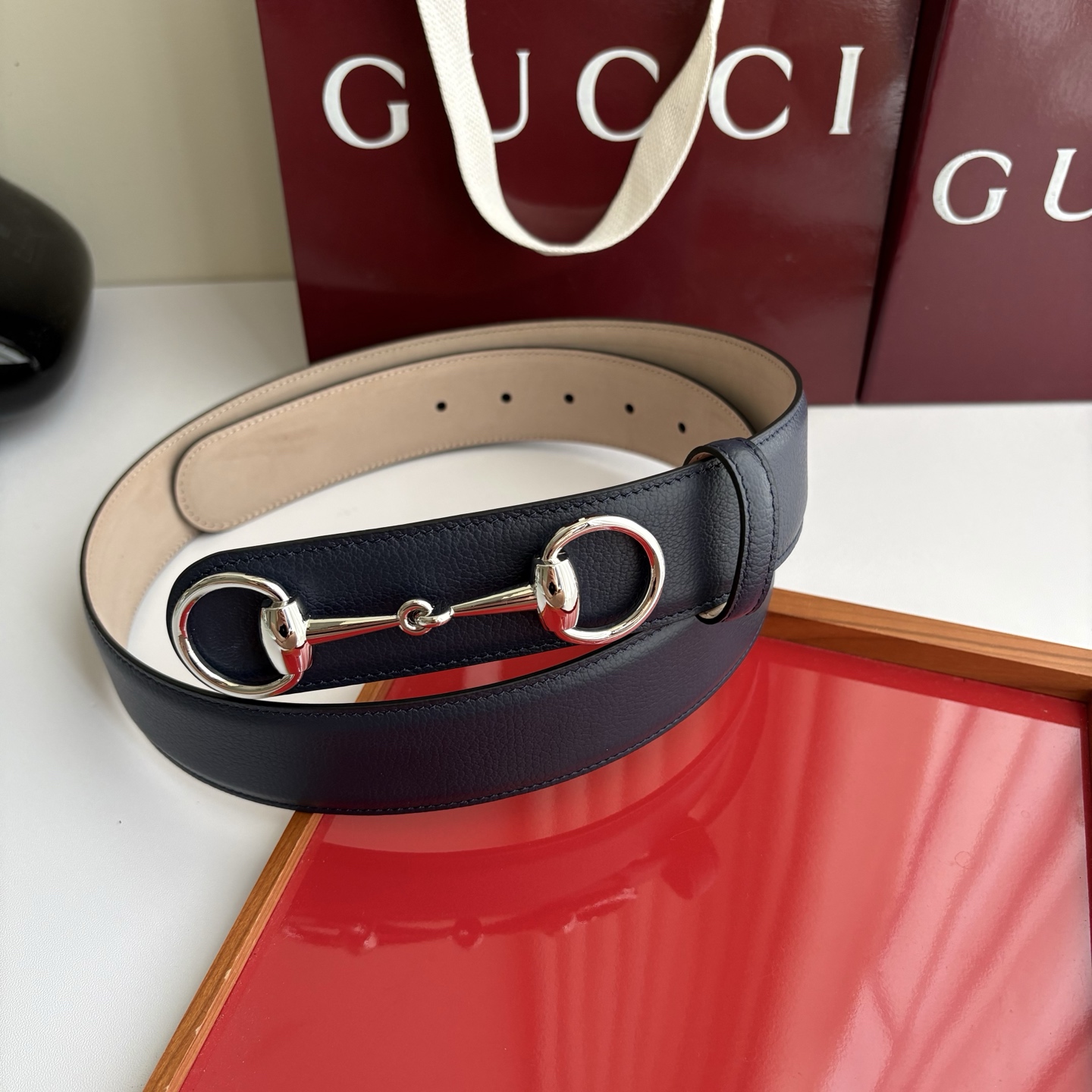 Gucci 经典原单品质，蓝色山羊纹搭配原版沙底，时尚腰封，精工制作，细节看图，实物拍摄，高端奢华，宽度4.0cm