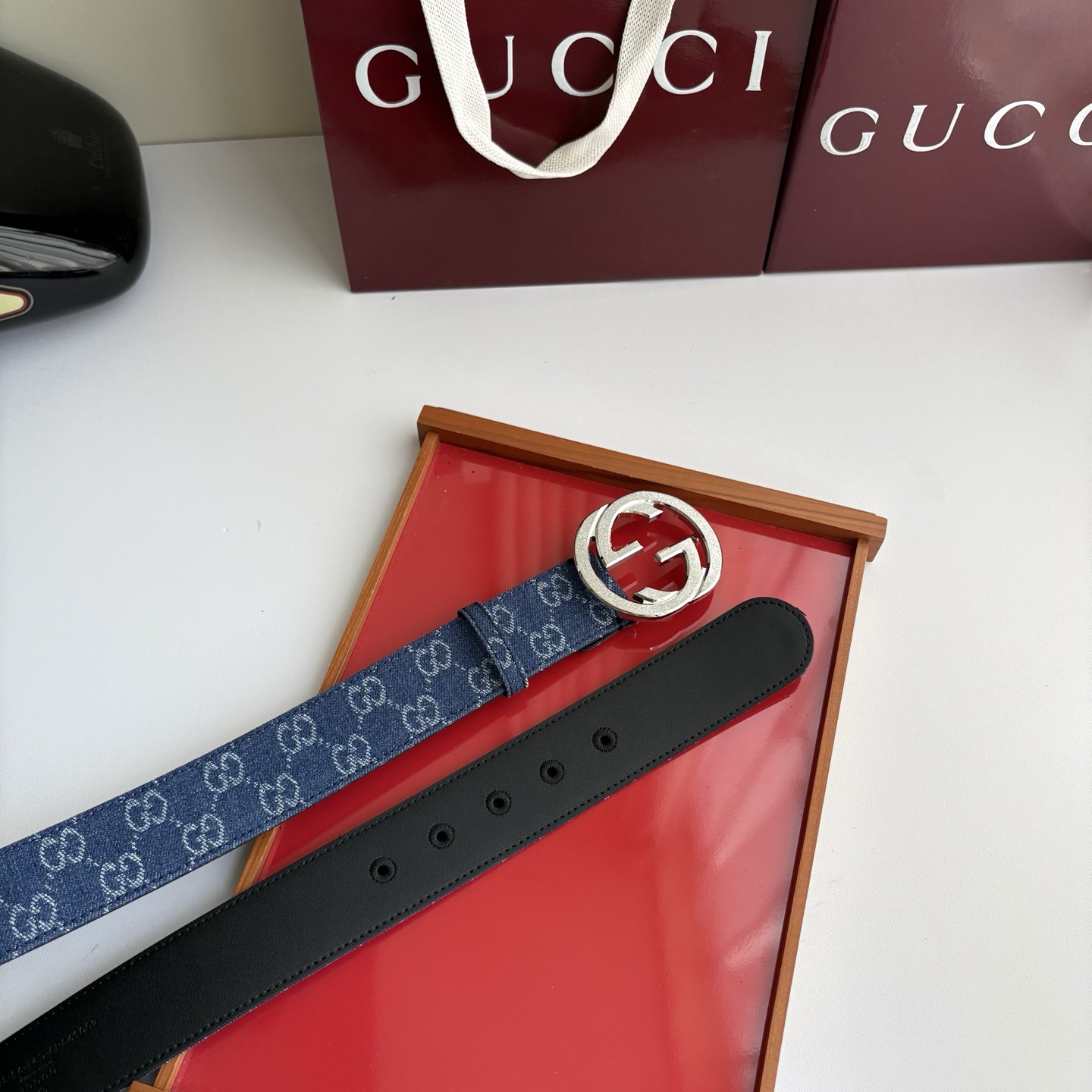 Gucci 经典原单品质，牛仔织布面搭配原版平纹底，精品铜扣，精工制作，细节看图，实物拍摄，高端奢华，宽度4.0cm