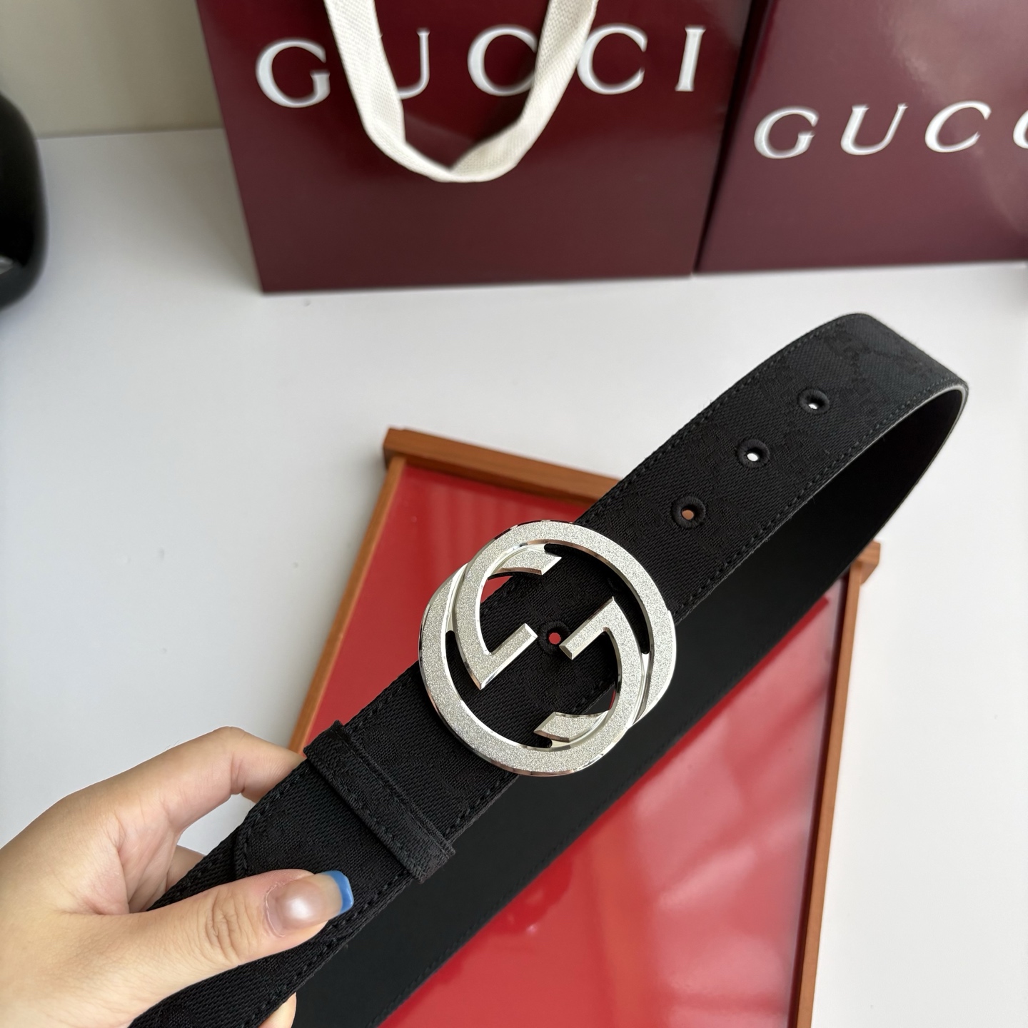 Gucci 经典原单品质，印花织布面搭配原版平纹底，精品铜扣，精工制作，细节看图，实物拍摄，高端奢华，宽度4.0cm