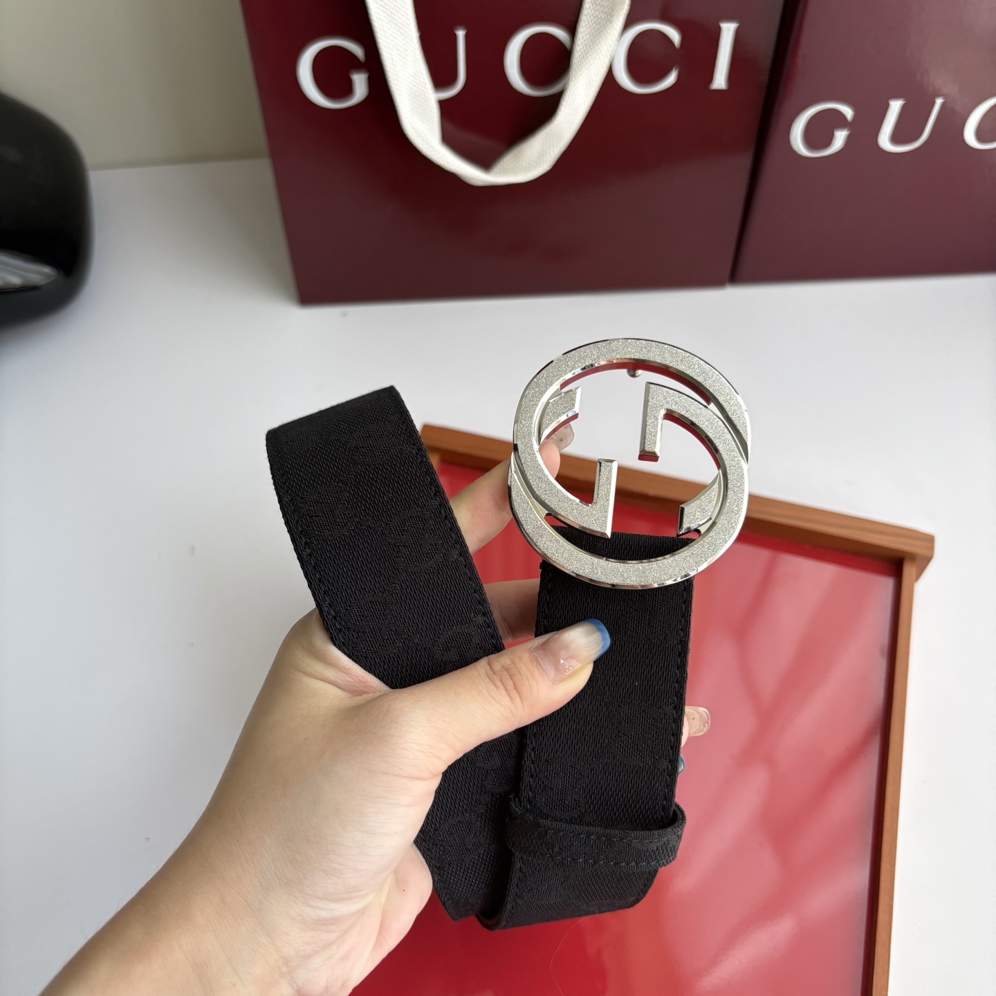 Gucci 经典原单品质，印花织布面搭配原版平纹底，精品铜扣，精工制作，细节看图，实物拍摄，高端奢华，宽度4.0cm