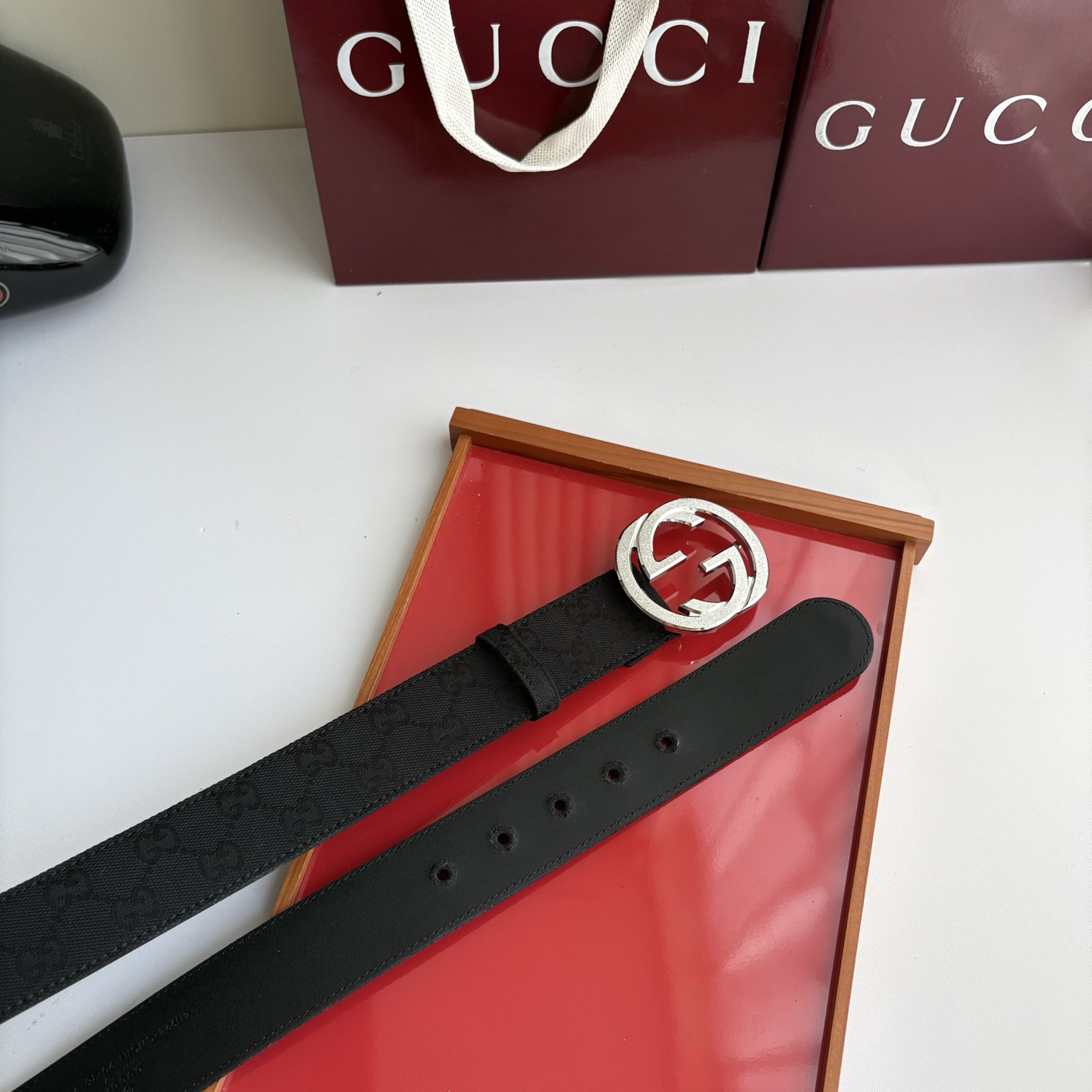 Gucci 经典原单品质，印花织布面搭配原版平纹底，精品铜扣，精工制作，细节看图，实物拍摄，高端奢华，宽度4.0cm