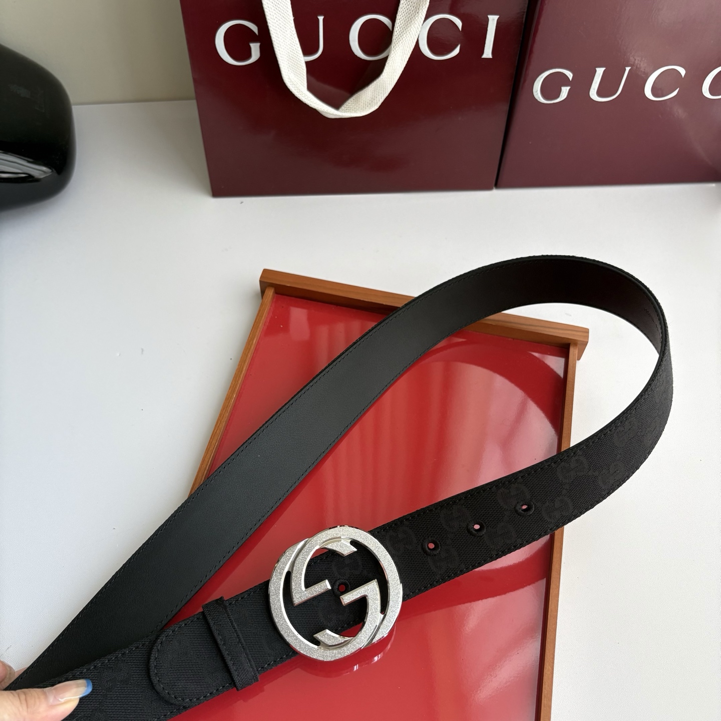 Gucci 经典原单品质，印花织布面搭配原版平纹底，精品铜扣，精工制作，细节看图，实物拍摄，高端奢华，宽度4.0cm