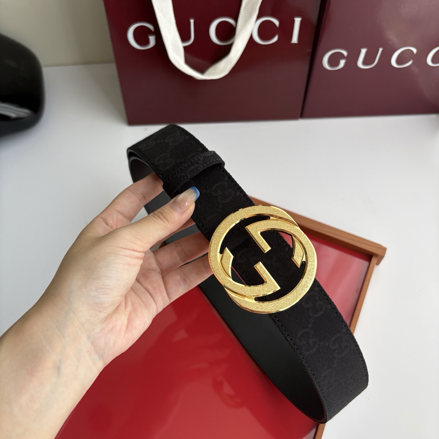 Gucci 经典原单品质，印花织布面搭配原版平纹底，精品铜扣，精工制作，细节看图，实物拍摄，高端奢华，宽度4.0cm