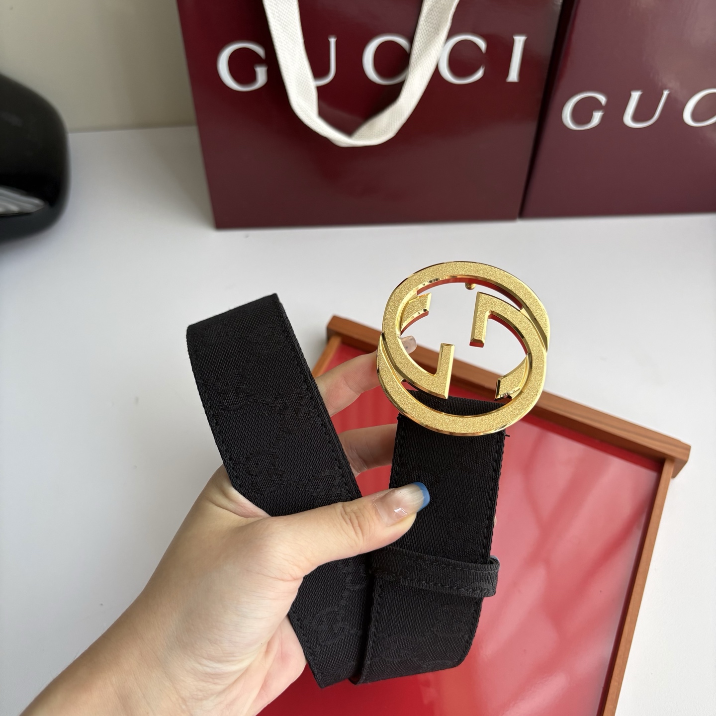 Gucci 经典原单品质，印花织布面搭配原版平纹底，精品铜扣，精工制作，细节看图，实物拍摄，高端奢华，宽度4.0cm