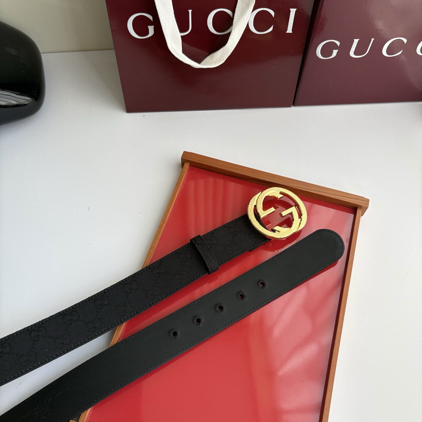 Gucci 经典原单品质，印花织布面搭配原版平纹底，精品铜扣，精工制作，细节看图，实物拍摄，高端奢华，宽度4.0cm