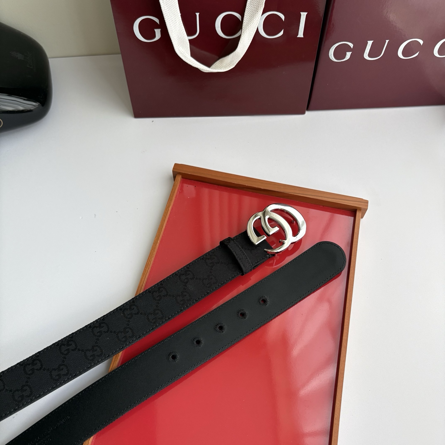 Gucci 经典原单品质，印花织布面搭配原版平纹底，精品铜扣，精工制作，细节看图，实物拍摄，高端奢华，宽度4.0cm
