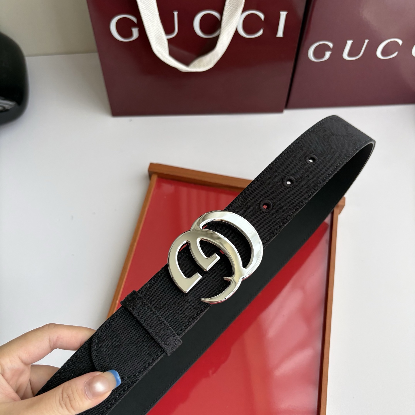 Gucci 经典原单品质，印花织布面搭配原版平纹底，精品铜扣，精工制作，细节看图，实物拍摄，高端奢华，宽度4.0cm