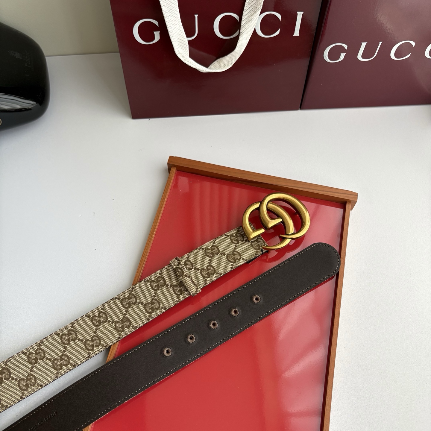 Gucci 经典原单品质，印花织布面搭配原版平纹底，精品铜扣，精工制作，细节看图，实物拍摄，高端奢华，宽度4.0cm