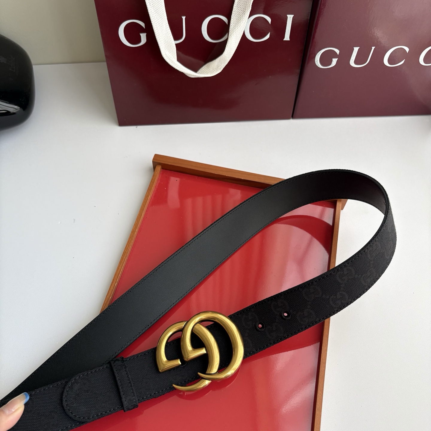 Gucci 经典原单品质，印花织布面搭配原版平纹底，精品铜扣，精工制作，细节看图，实物拍摄，高端奢华，宽度4.0cm