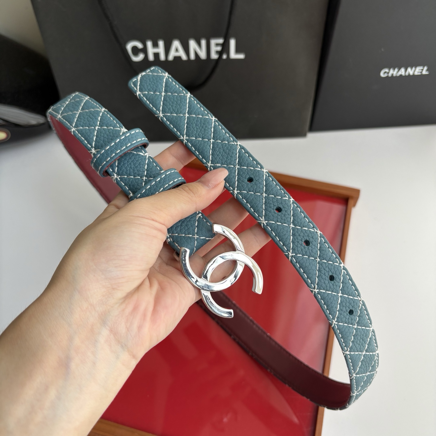 CHANEL 2.5cm小香女装腰带 双面进口原版小牛皮 纯铜五金 低调奢华 时尚百搭