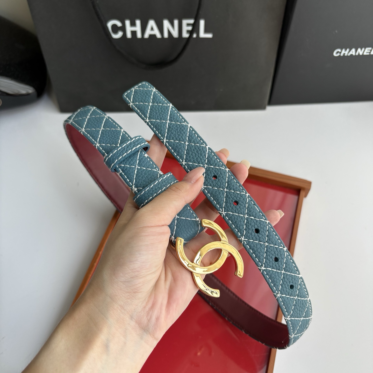 CHANEL 2.5cm小香女装腰带 双面进口原版小牛皮 纯铜五金 低调奢华 时尚百搭