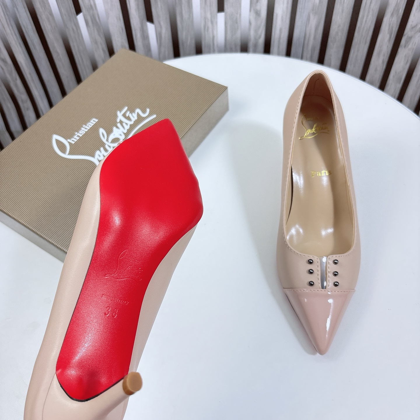 Christian Louboutin Classic Luxury Leather Shoe Loafer Ref.78D75E03 6
