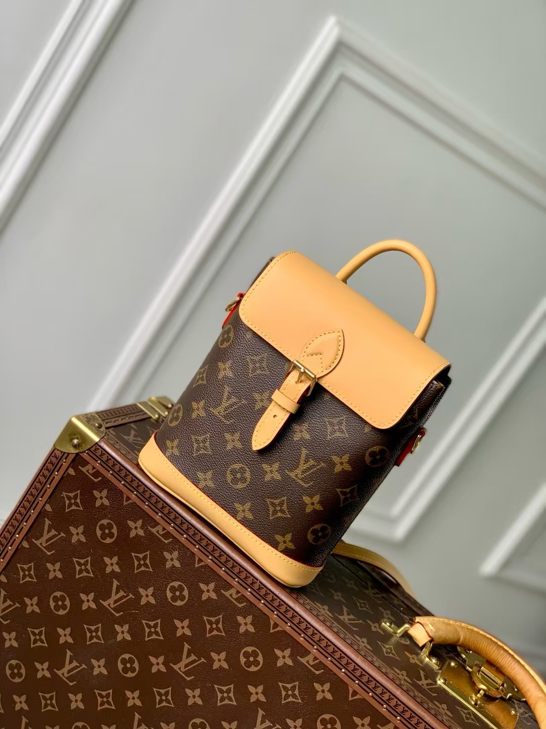 【Chip dinámico 163C01】Pedido original superior, desarrollo genuino✨‼ ️La mini mochila Soho está hecha de lona Monogram …