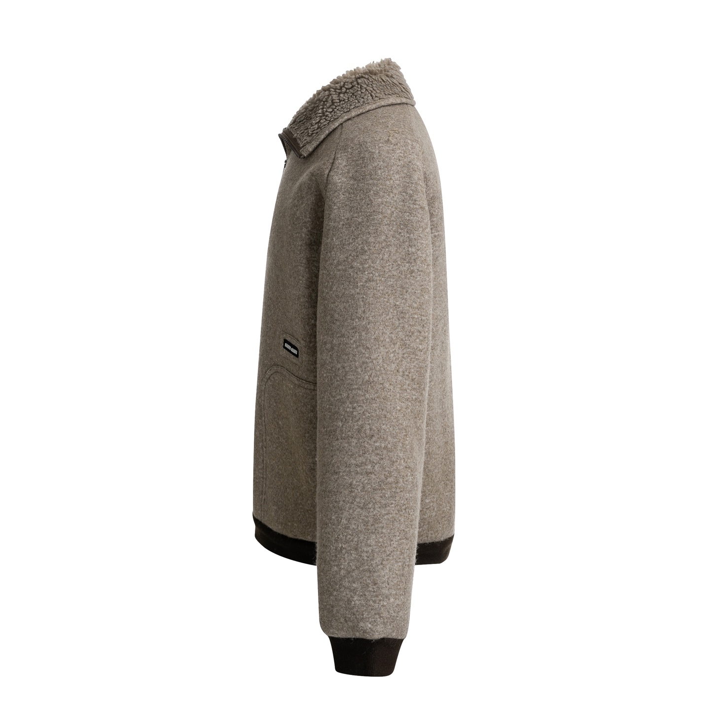 Miu Miu Women's Shearling Jacket Wool Blend Melange Brown Size 38 40 42 2 i1760284314163 9791 0 1