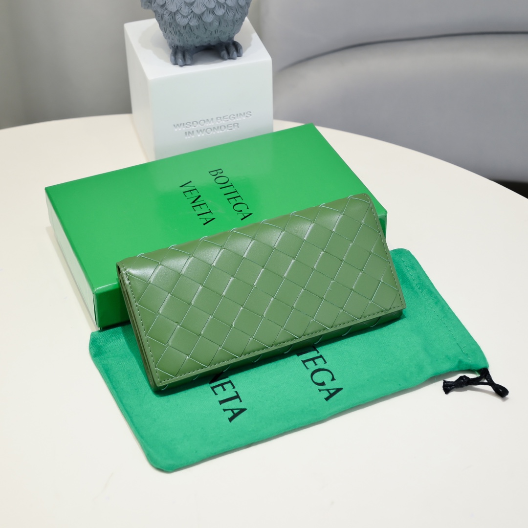 Bottega Veneta 长款钱包 编织 按扣 多卡位